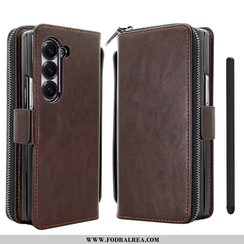 Samsung Galaxy Z Fold 7 Fodral Med Dragkedja Och Rem