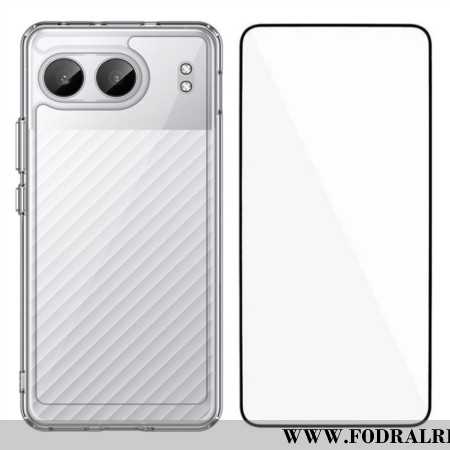 Skal För Oneplus Nord 4 Genomskinligt Skärmskydd Med Härdat Glas