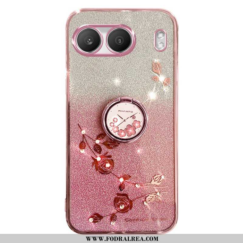 Skal För Oneplus Nord 4 Kadem Ringhållare Med Paljetter Och Strass