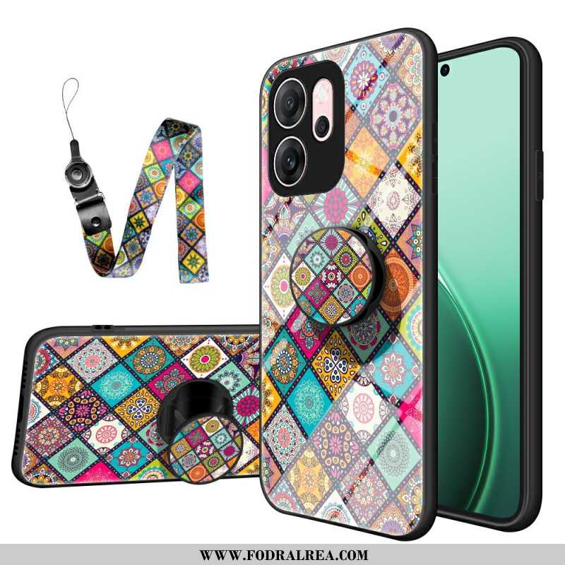 Skal För Oppo Reno 14f 5g Patchwork-stativ Och Snodd