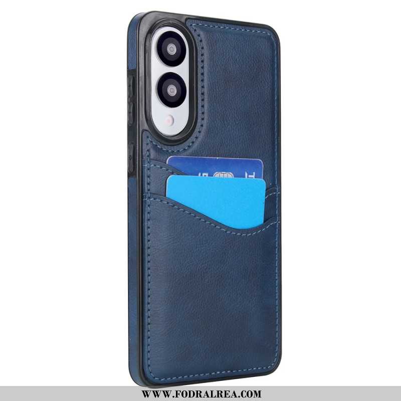 Skal För Samsung Galaxy S25 5g Edge Lädereffekt Med Korthållare