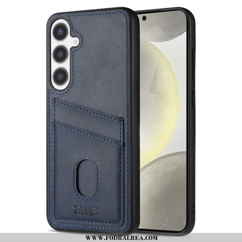 Skal För Samsung Galaxy S25 5g Korthållare I Texturerat Läder