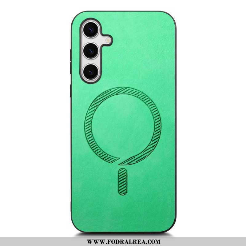 Skal För Samsung Galaxy S25 Plus 5g Lädereffekt Kompatibel Med Magsafe