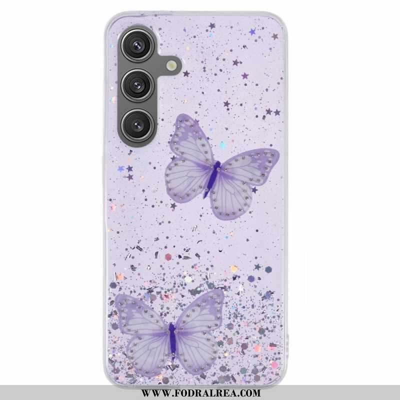 Skal För Samsung Galaxy S25 Plus 5g Paljetter Och Fjärilar