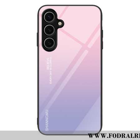Skal För Samsung Galaxy S25 Plus 5g Rosa Och Lila Toning I Härdat Glas