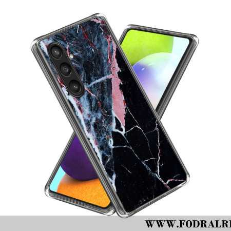 Skal För Samsung Galaxy S25 Plus 5g Svart Och Rosa Marmor