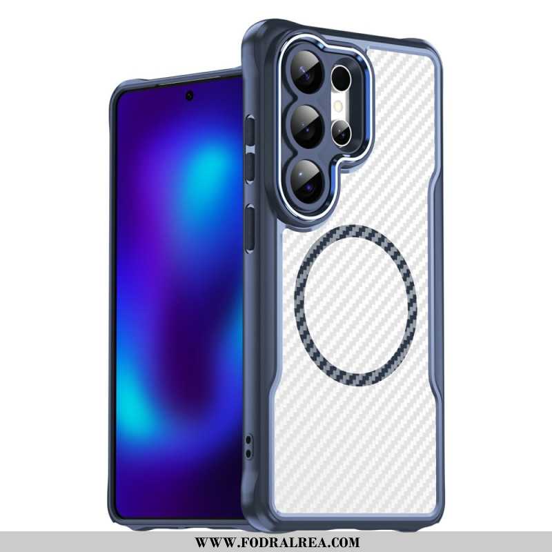Skal För Samsung Galaxy S26 Ultra Magsafe Hybrid Protection Kolfiberstruktur
