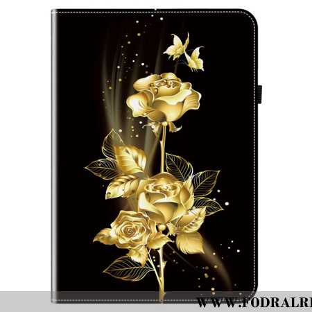 Skal För Samsung Galaxy Tab S10 Fe Plus Gyllene Rosor