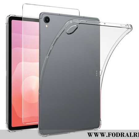 Skal För Samsung Galaxy Tab S11 Transparent Med Skärmskydd I Härdat Glas