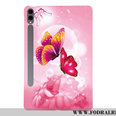 Skal För Samsung Galaxy Tab S11 Ultra Rosa Fjärilar