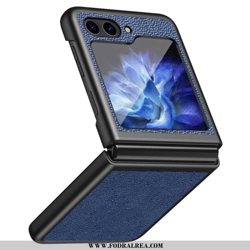 Skal För Samsung Galaxy Z Flip 7 Fe Litchi Konstläder