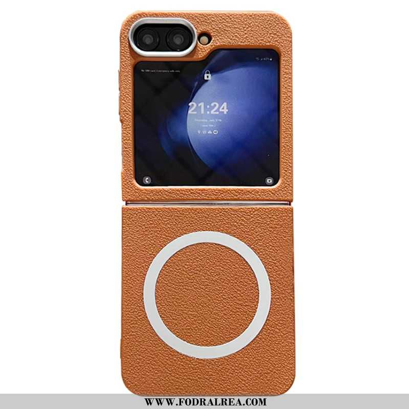 Skal För Samsung Galaxy Z Flip 7 Fe Läderstruktur