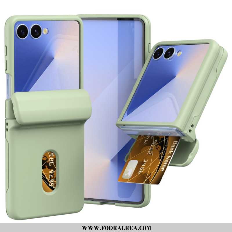 Skal För Samsung Galaxy Z Flip 7 Fjädergångjärn Och Korthållare