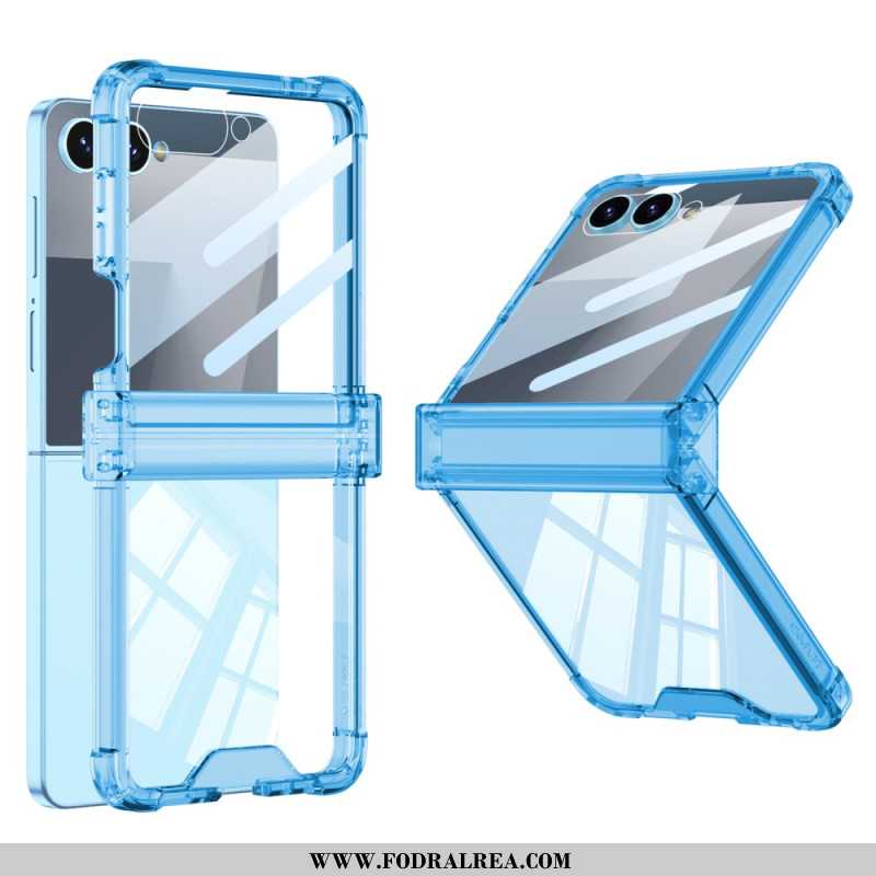 Skal För Samsung Galaxy Z Flip 7 Färgad Genomskinlig Med Airbagskydd