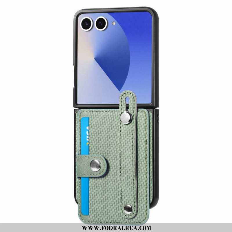 Skal För Samsung Galaxy Z Flip 7 Korthållare I Kolfiber