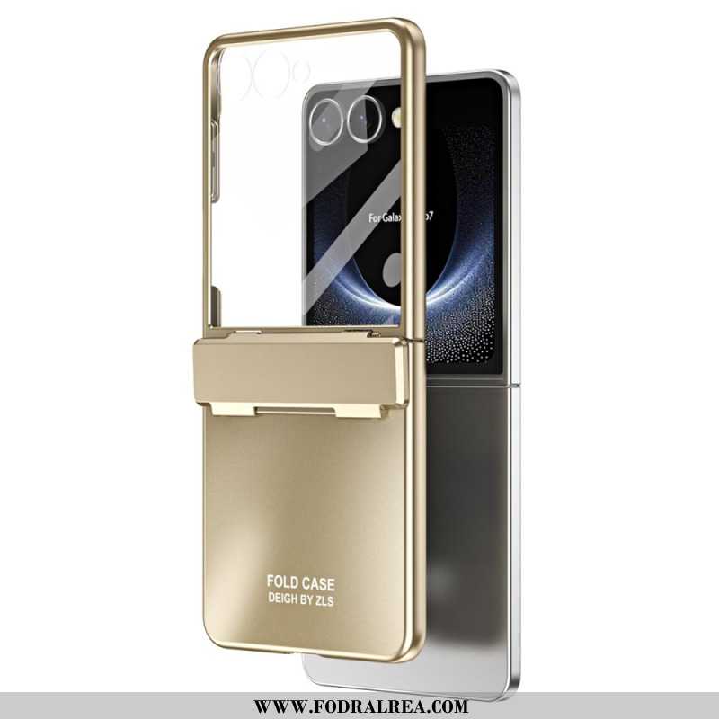 Skal För Samsung Galaxy Z Flip 7 Metallisk Effekt Med Skärmskydd