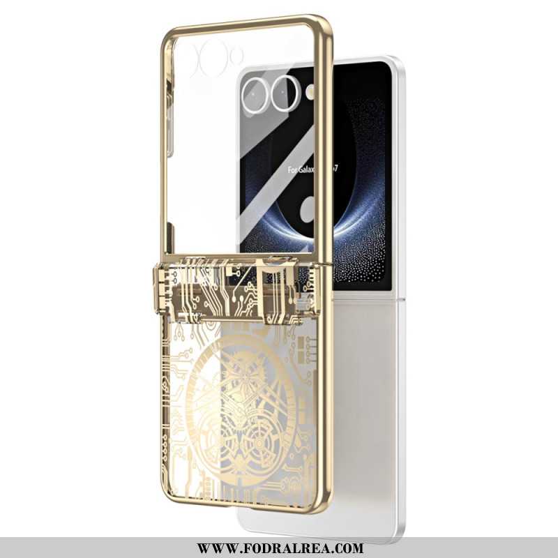 Skal För Samsung Galaxy Z Flip 7 Premium Med Bakre Skärmskydd