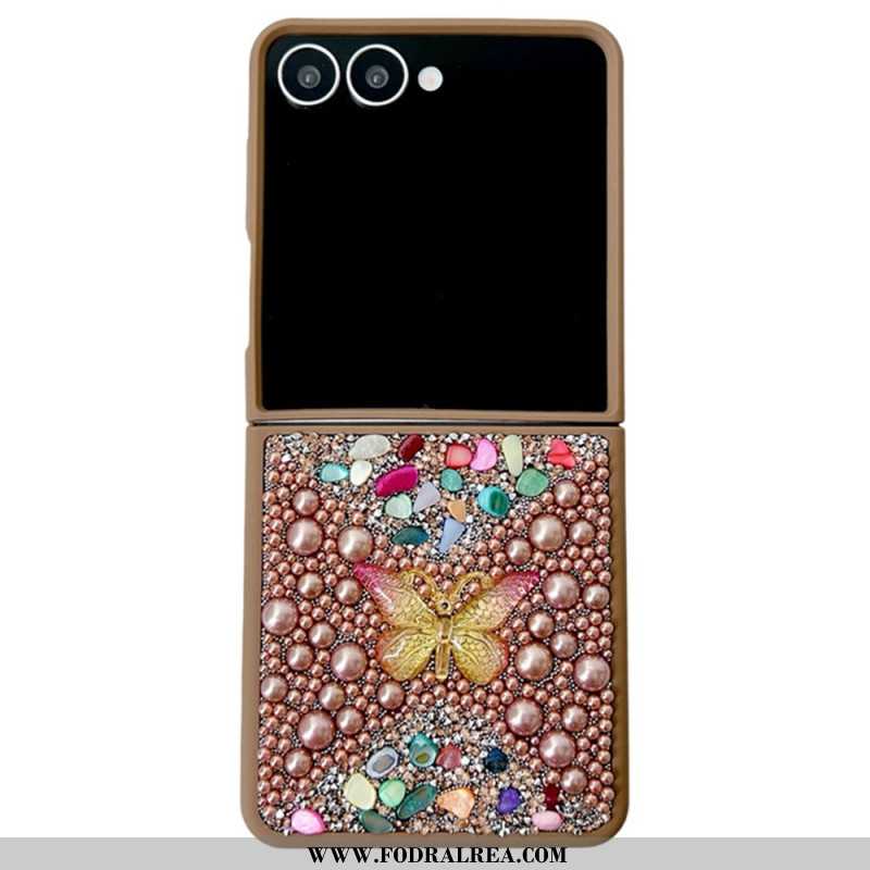 Skal För Samsung Galaxy Z Flip 7 Strass Fjärilsdekoration