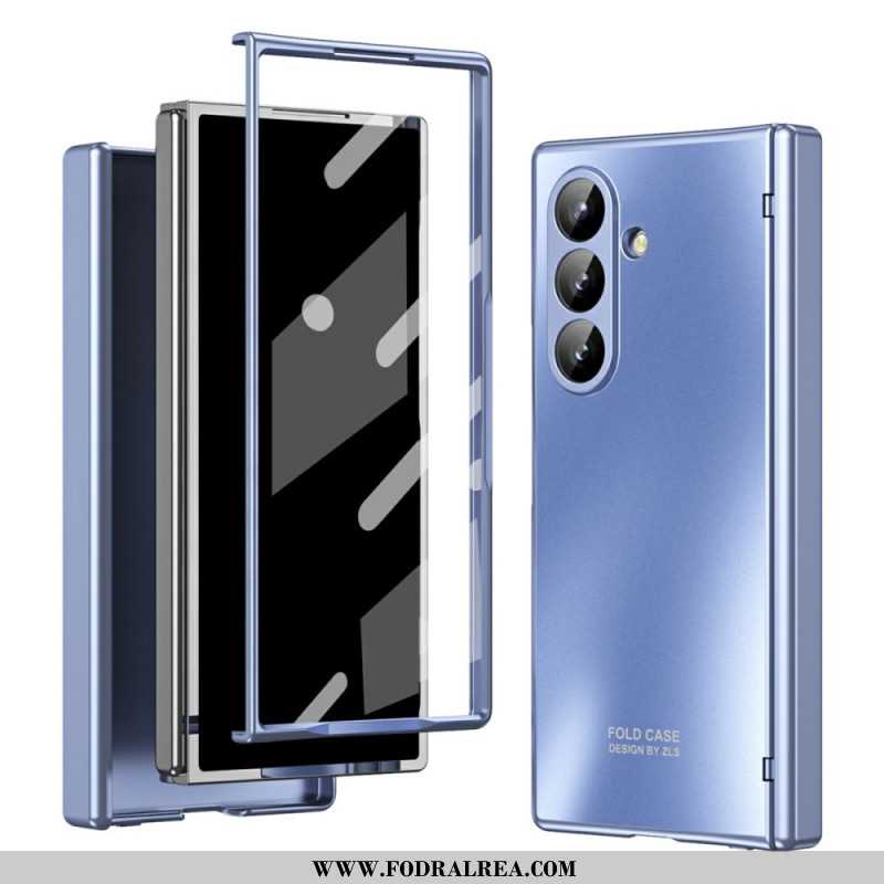 Skal För Samsung Galaxy Z Fold 7 Metallisk Effekt Med Skärmskydd