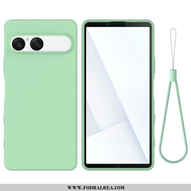 Skal För Sony Xperia 10 Vii Silikon Med Rem