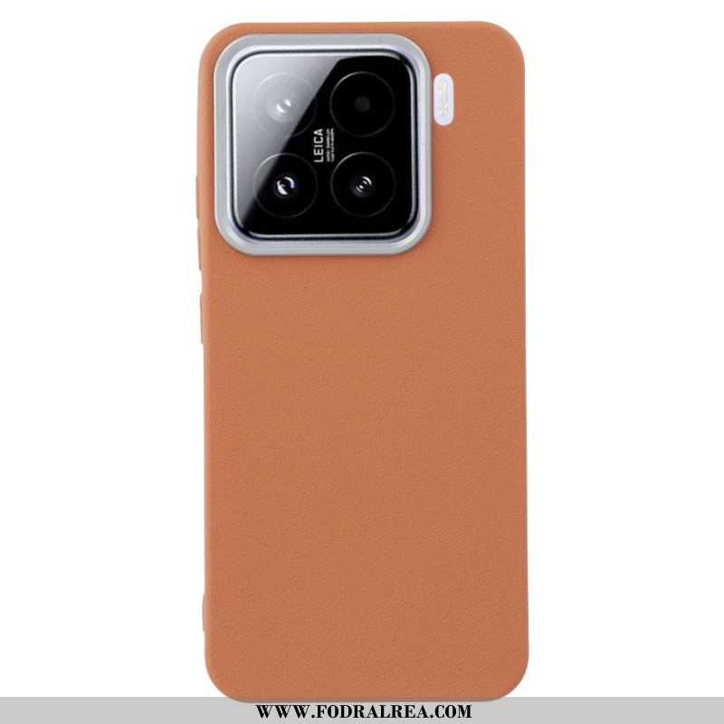 Skal För Xiaomi 15 Läderstruktur