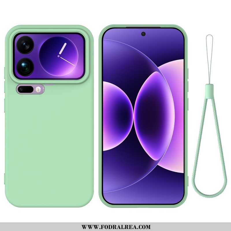 Skal För Xiaomi 17 Pro Flytande Silikon Med Snodd