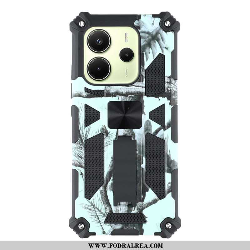 Skal För Xiaomi Redmi Note 14 5g Robust Med Integrerat Stativ Kamouflage