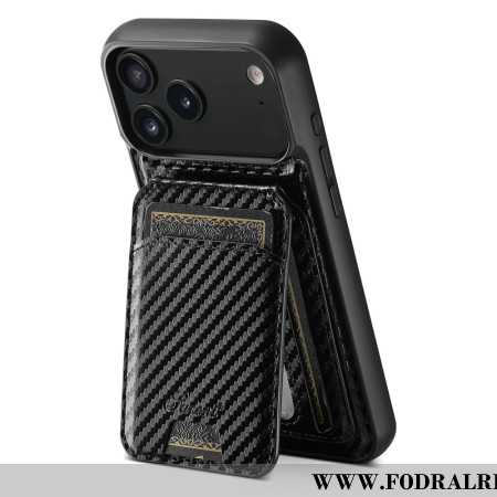 Skal För iPhone 17 Pro Avtagbar Magsafe-korthållare I Kolfiber