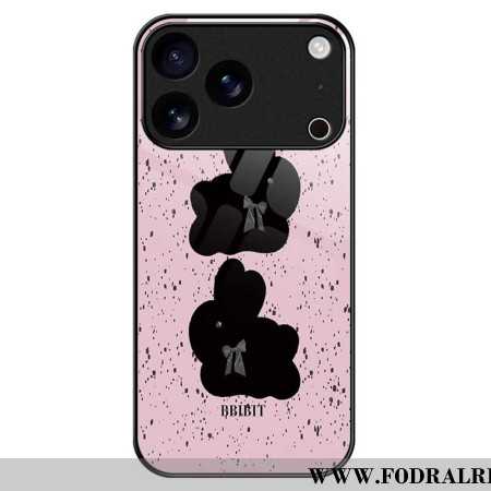 Skal För iPhone 17 Pro Max Rosa Och Svart Härdat Glas