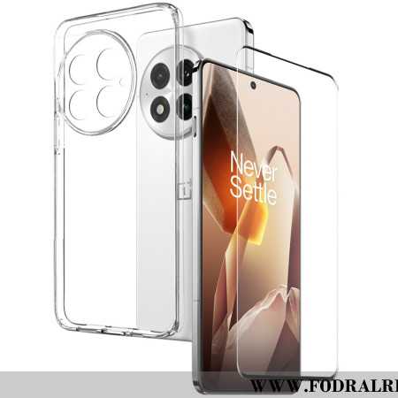 Skal Oneplus 13 2-i-1 Genomskinligt Skärmskydd Med Härdat Glas