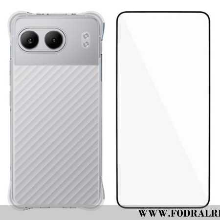 Skal Oneplus Nord 4 Förstärkt Genomskinligt Skärmskydd Med Härdat Glas