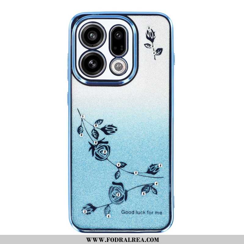 Skal Oppo Find X9 5g Kadem Blommor Och Paljetter