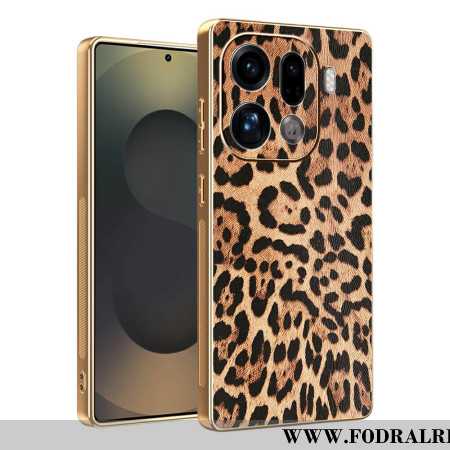 Skal Oppo Find X9 Pro 5g Leopardmönster Med Guldfinish