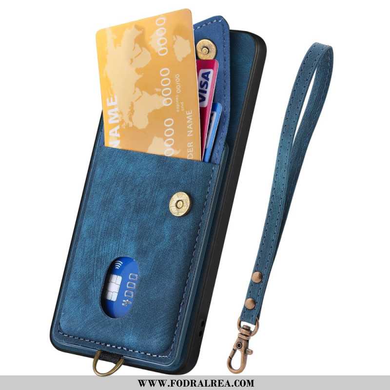 Skal Samsung Galaxy A17 4g / 5g Telefonfodral Mockaeffekt Med Korthållare Och Rem