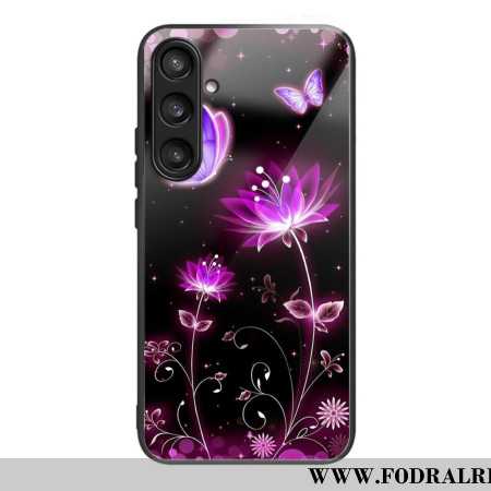 Skal Samsung Galaxy S25 5g Blommor Och Fjärilar I Härdat Glas