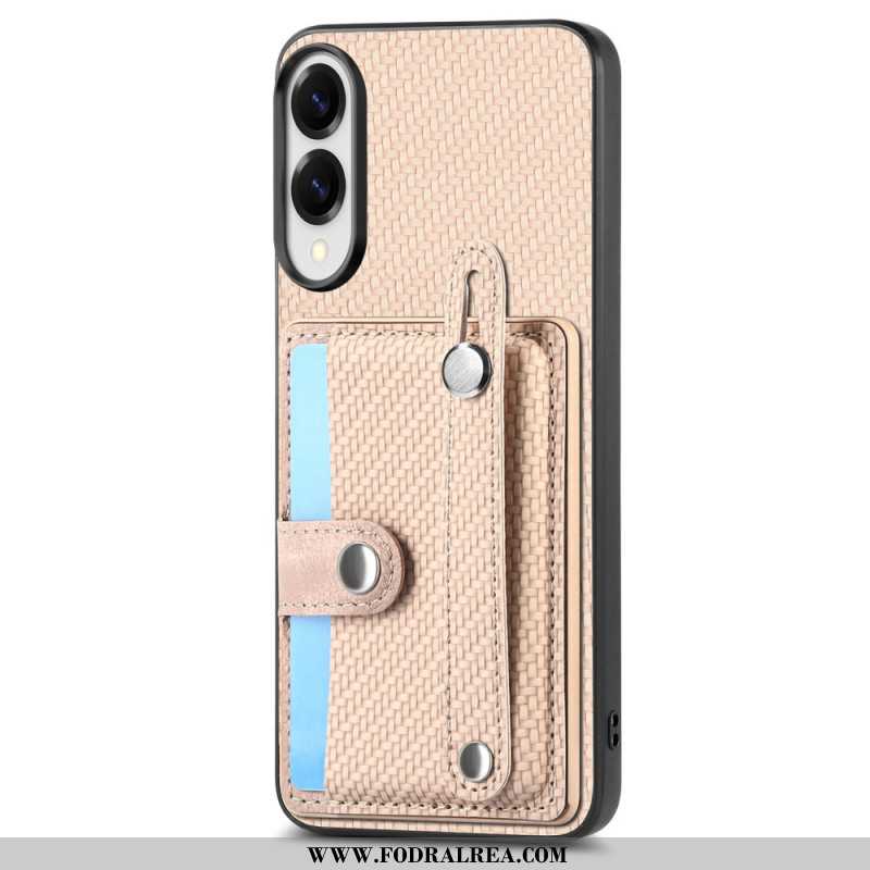 Skal Samsung Galaxy S25 5g Edge Kolfiber Med Korthållare Och Remställ