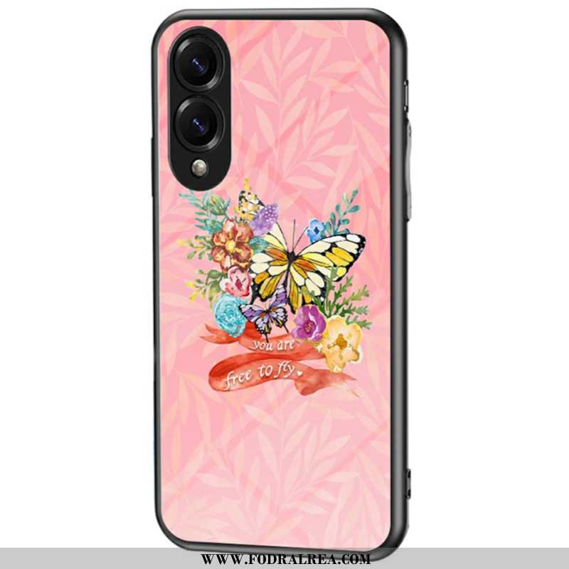 Skal Samsung Galaxy S25 5g Edge Telefonfodral Fjärilsfodral I Härdat Glas