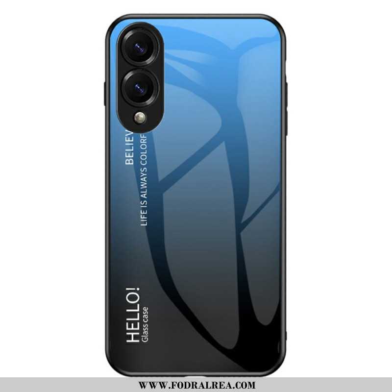 Skal Samsung Galaxy S25 5g Edge Telefonfodral Hello I Härdat Glas