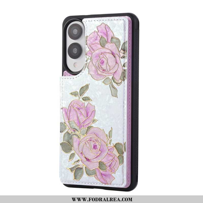 Skal Samsung Galaxy S25 5g Edge Telefonfodral Korthållare Med Blommönster