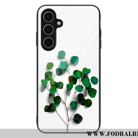 Skal Samsung Galaxy S25 5g Gröna Löv Härdat Glas
