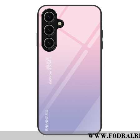 Skal Samsung Galaxy S25 5g Telefonfodral Rosa Och Lila Tonat Härdat Glas