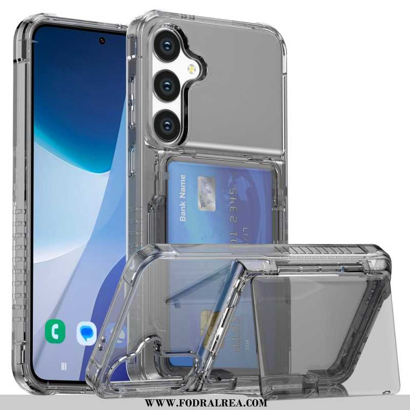 Skal Samsung Galaxy S25 5g Transparent Med Inbyggd Korthållare