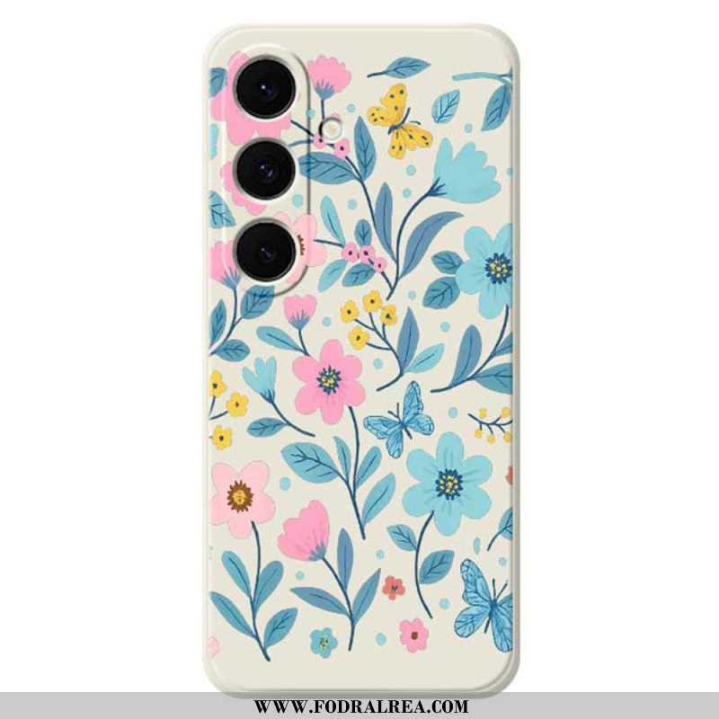 Skal Samsung Galaxy S25 Fe Blommig Silikon