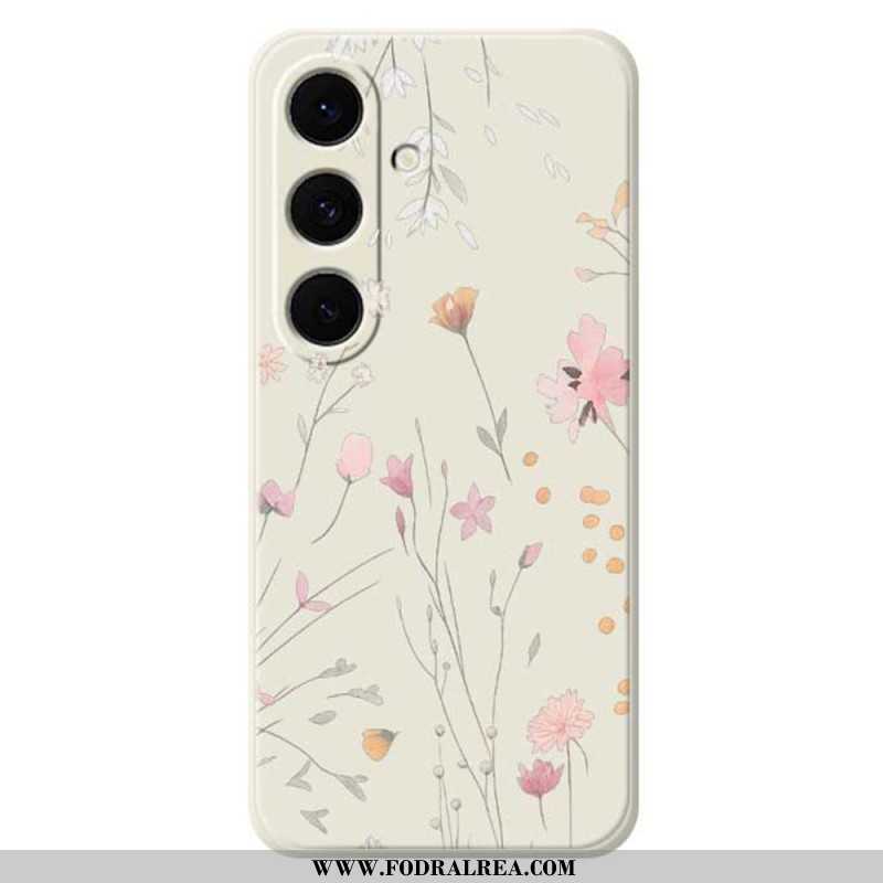 Skal Samsung Galaxy S25 Fe Färgglada Silikonblommor