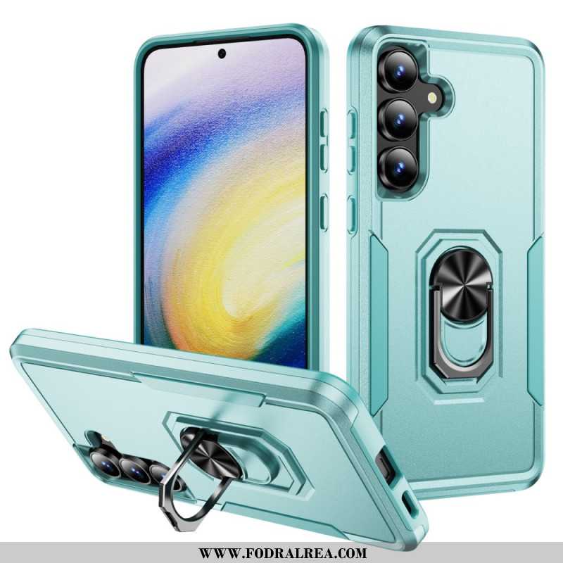 Skal Samsung Galaxy S25 Fe Ringhållare Med Metalleffekt