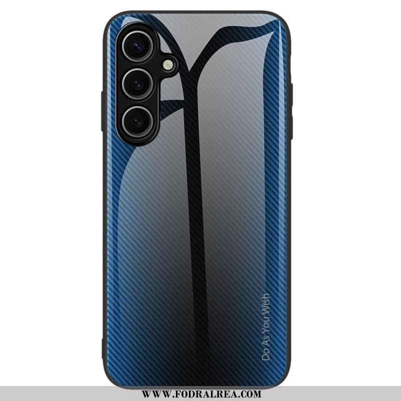 Skal Samsung Galaxy S25 Plus 5g Härdat Glas Med Kolfiber Fiber