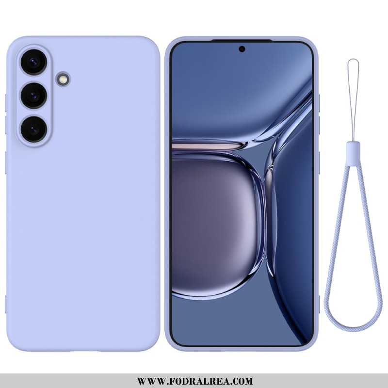 Skal Samsung Galaxy S25 Plus 5g Telefonfodral Flytande Silikon Med Rem