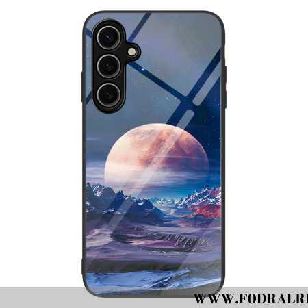 Skal Samsung Galaxy S25 Plus 5g Telefonfodral Vit Planet I Härdat Glas