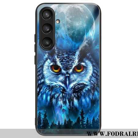 Skal Samsung Galaxy S25 Plus 5g Uggla I Härdat Glas Med Måne
