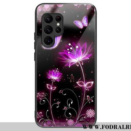 Skal Samsung Galaxy S25 Ultra 5g Blommor Och Fjärilar I Härdat Glas